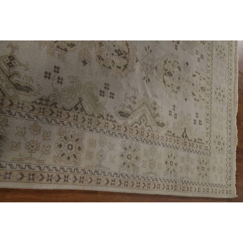 Oushak Living Room Area Rug Handmade Wool Carpet - 8'1"x 10'0"