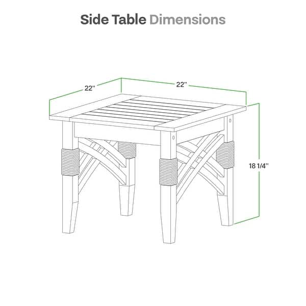 dimension image slide 0 of 6, Cambridge Casual Carmel 5-Piece Teak Patio Conversation Set