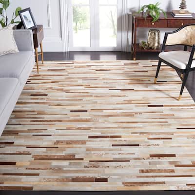 SAFAVIEH Handmade Studio Leather Tennille Modern Leather Rug