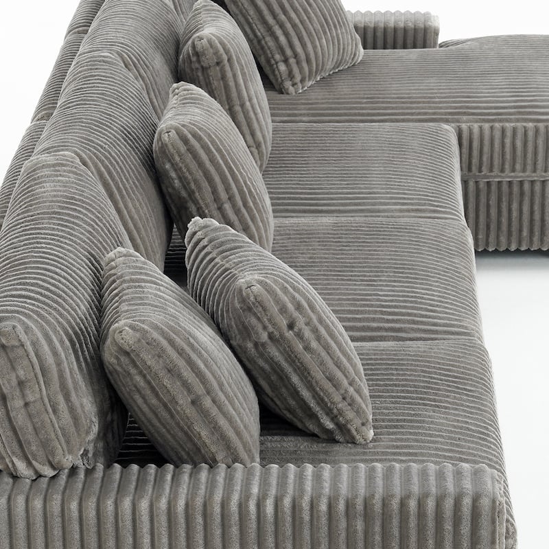 Anne 150" W Oversized Upholstered Modular Sectional Sofa