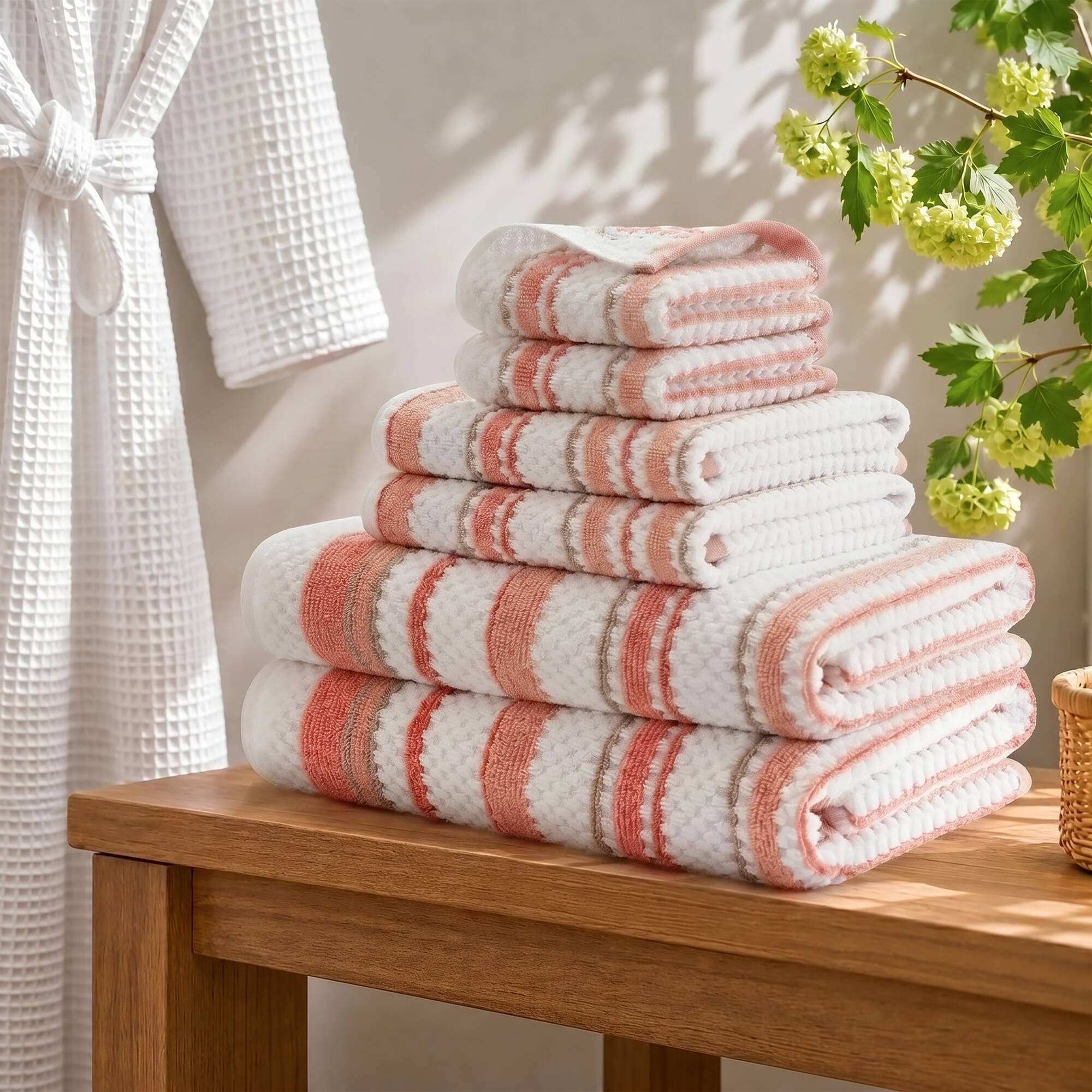 Madison Park Sutton Stripe 6 Piece Towel Set