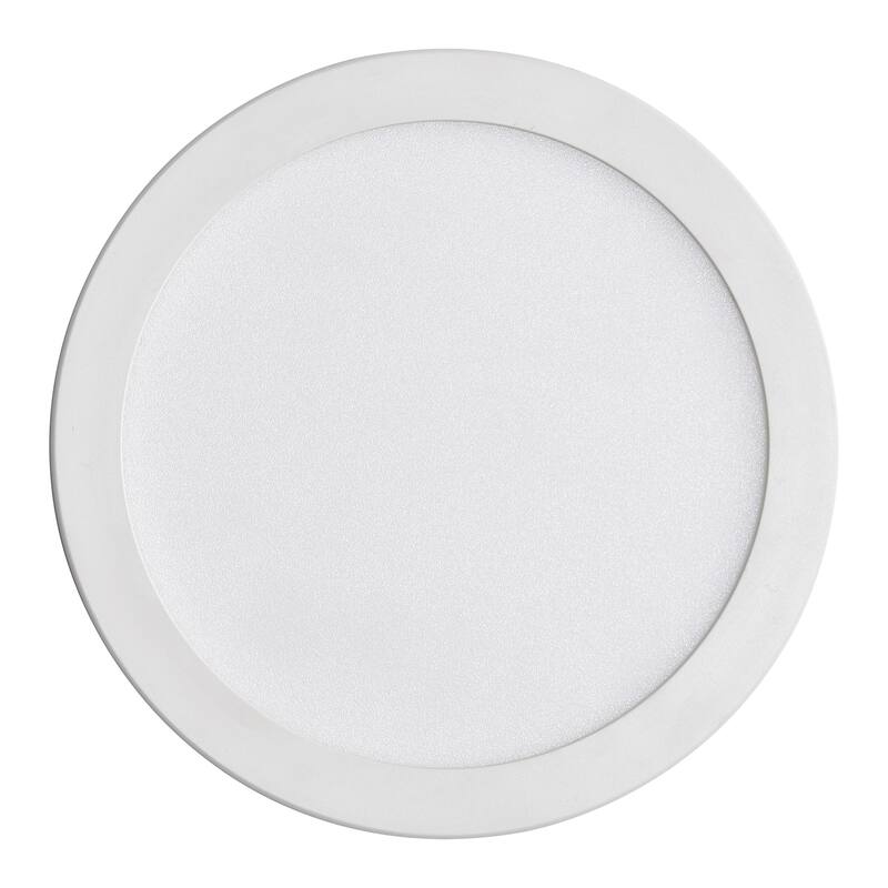 White Round Flat 3000K 4000K 5000K Integrated LED Flush Mount Ceiling Light Disk Light for Hallway Living Room - 9 in. - Matte White