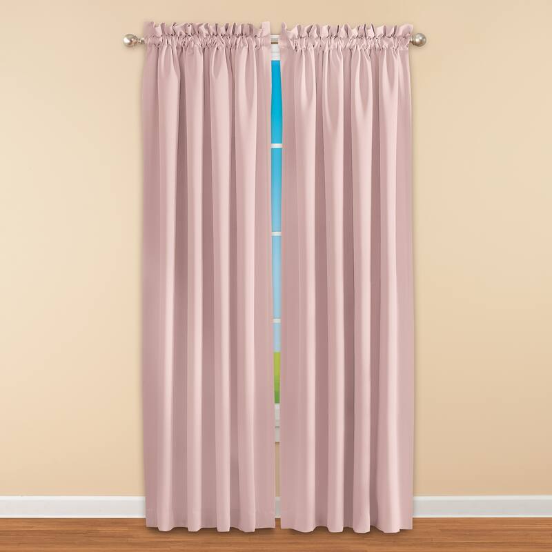 Madison Room-Darkening Solid Color Curtains - Blush - 54" x 84" - 84 Inches