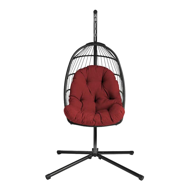 ARDEN Plush Indoor / Outdoor Egg Chair Cushion, 34 x 49 - Ruby Red Leala