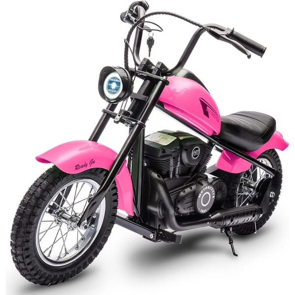 slide 2 of 39, Electric Motorcycle for Kids, 24V 250W Kids Electric Dirt Bike, Two Speed Max Up to 14MPH Rose Red