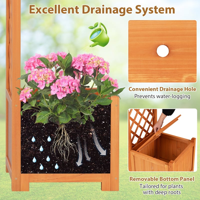 Gymax 79'' Tall Archway Trellis for Climbing Plants Vegetables w/