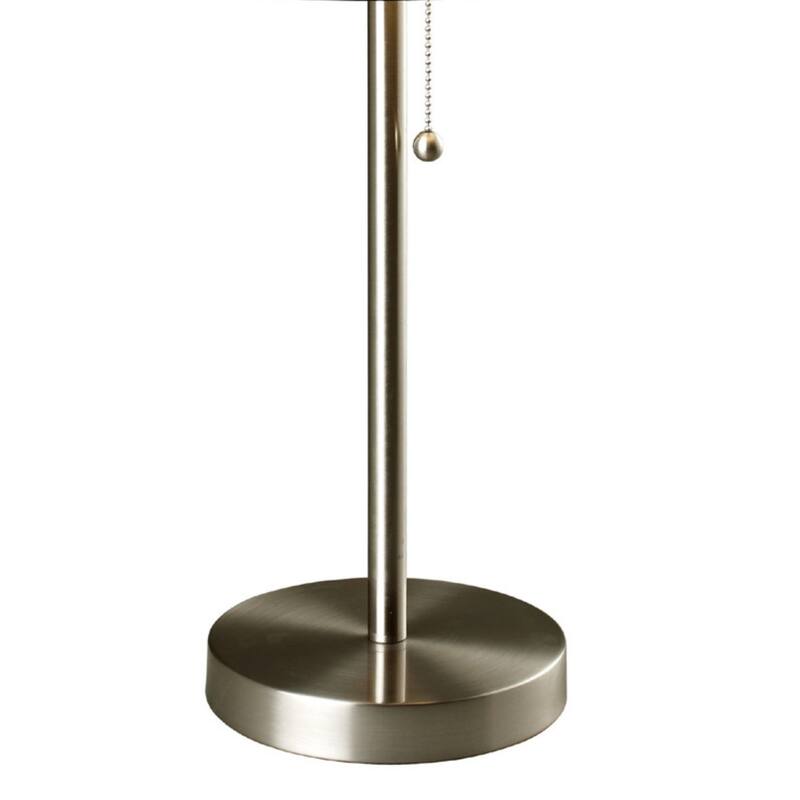 33" Tall Metal Table Lamp, design with Black and White Shade