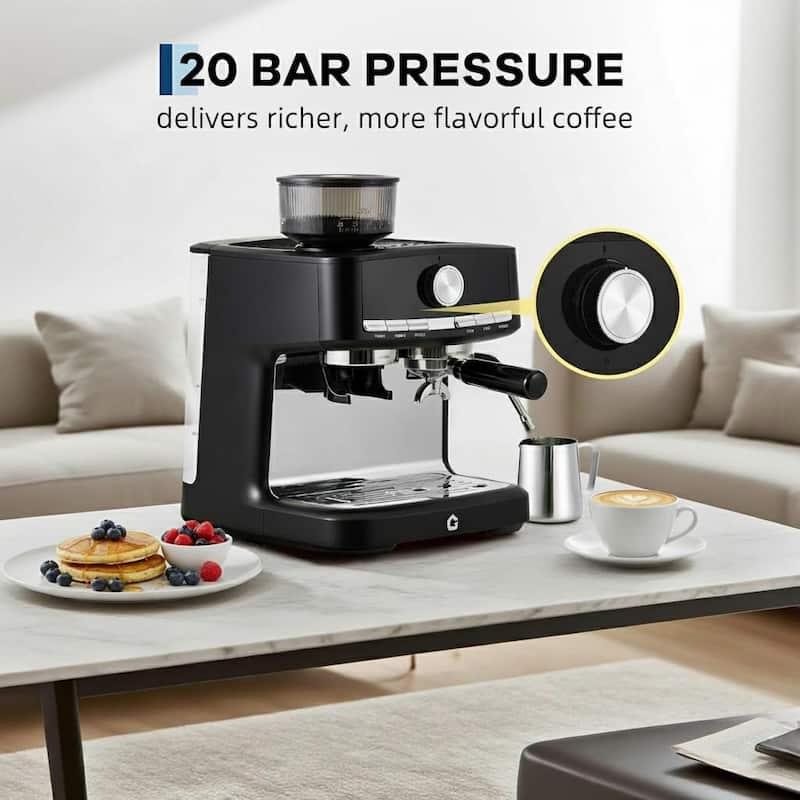 Espresso Machine, with Grinder, 1.5l Removable Water Tank