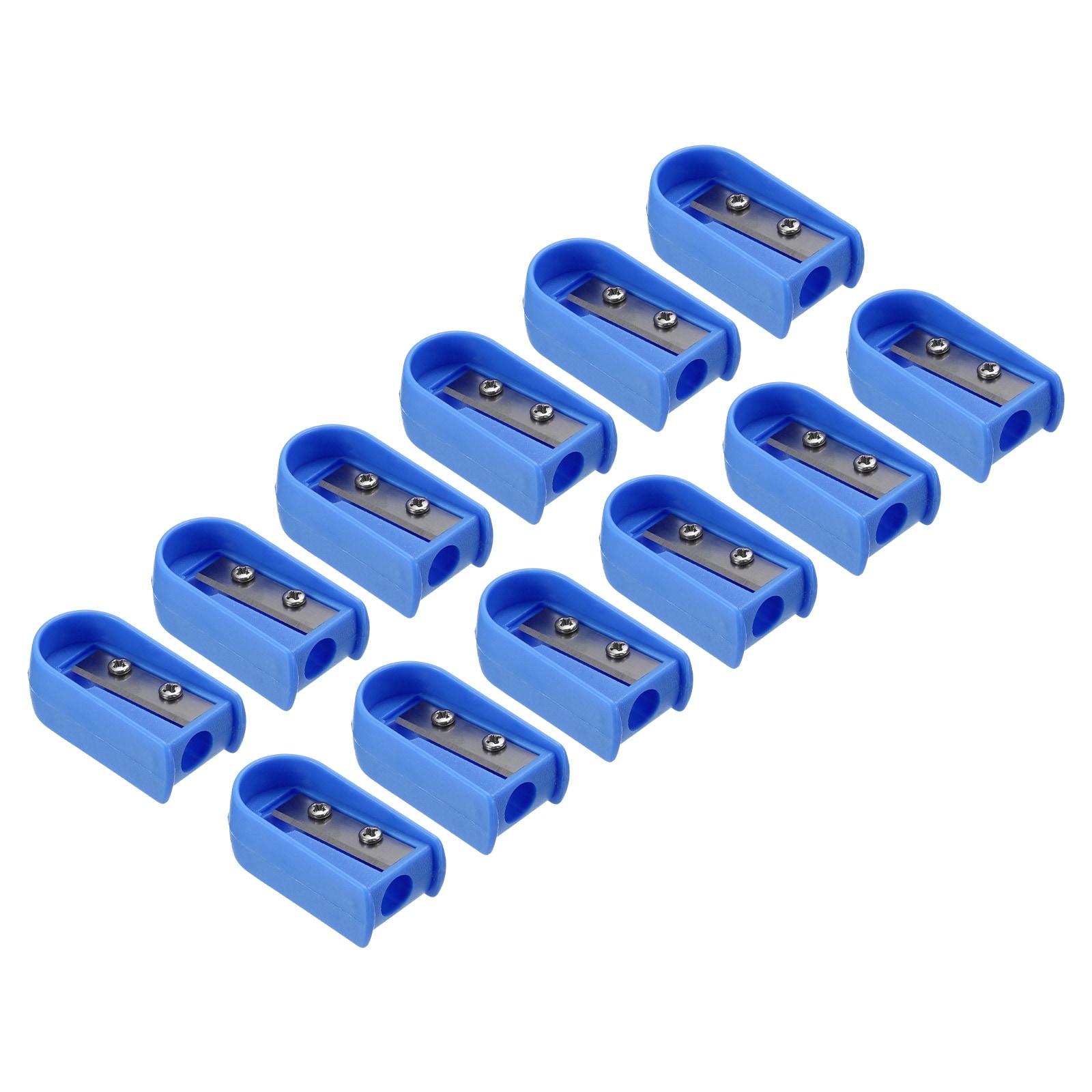 12Pcs Single Hole Pencil Sharpeners Bulk Plastic Manual Pencil