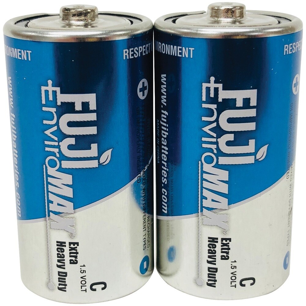 Fuji Batteries 3200BP2 EnviroMax C Extra Heavy-Duty Batteries, 2 pk