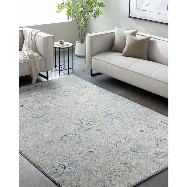 slide 2 of 7, Livabliss Avellino Traditional Medallion Area Rug Grey/Blue - 12' x 15'
