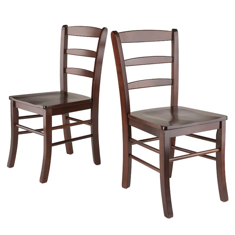 2-Pc Ladder-back Chair Set - 16.6 x 20.5 x 34.7 inches