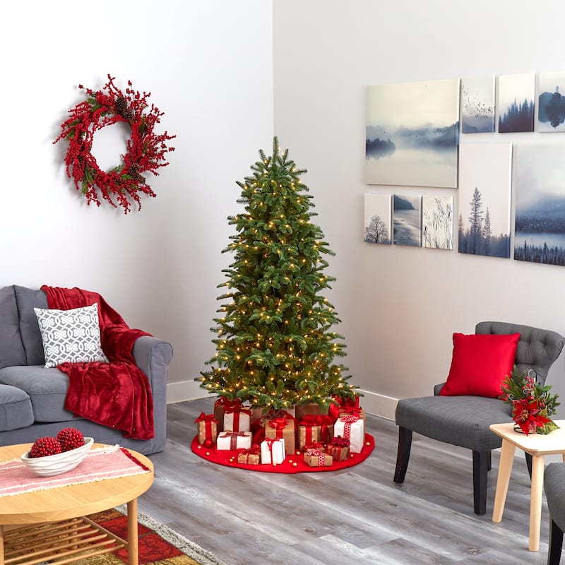 6ft. Fir Artificial Christmas Tree with 450 Clear Lights and 1598 Branches - Classic Full Holiday X-Mas Tree
