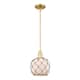 Option White Glass with Brown Rope / Satin Gold