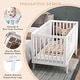 preview thumbnail 5 of 7, Gymax Wooden Baby Crib 3-Height Adjustable Wood Mini Crib Non-Toxic