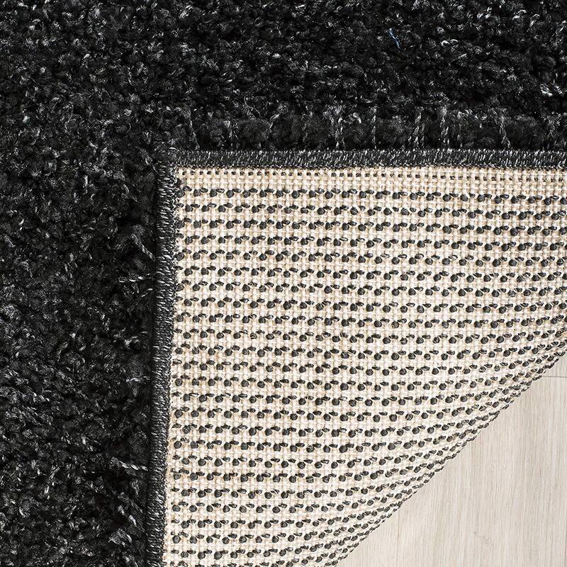 Asian Area Rug 8x10 - Grey Solid Shag Rug - Non-Shedding, Easy Care - Living Room, Bedroom Rug - 120 x 96