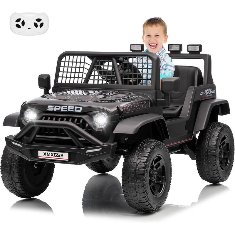 Electric Vehicles 12V Ride on Car for 3+ Kids Best Gift - Black