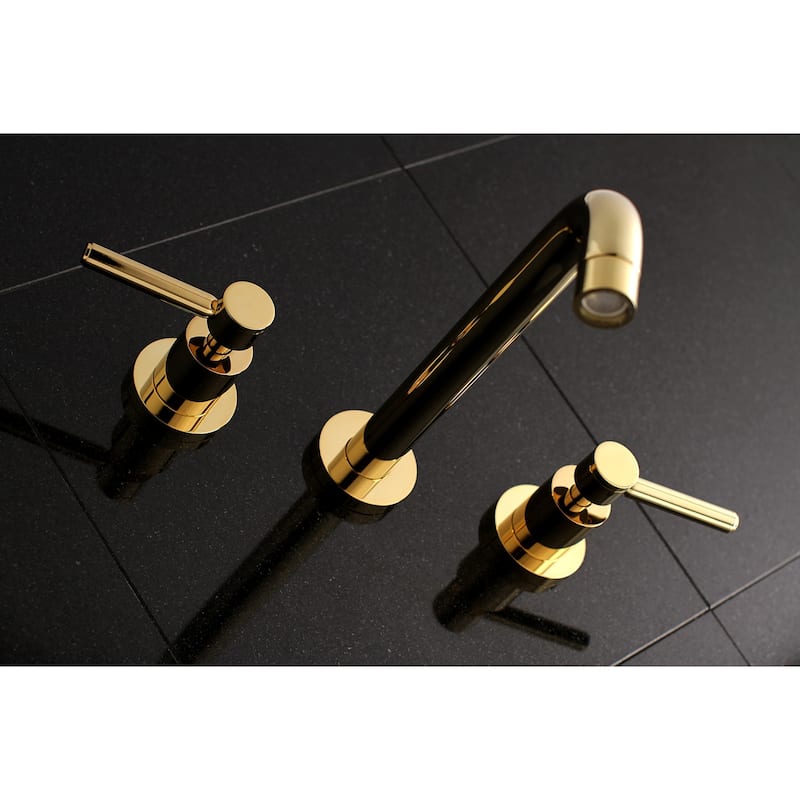 Concord 3-Hole Wall Mount Roman Tub Faucet in Polished Nickel