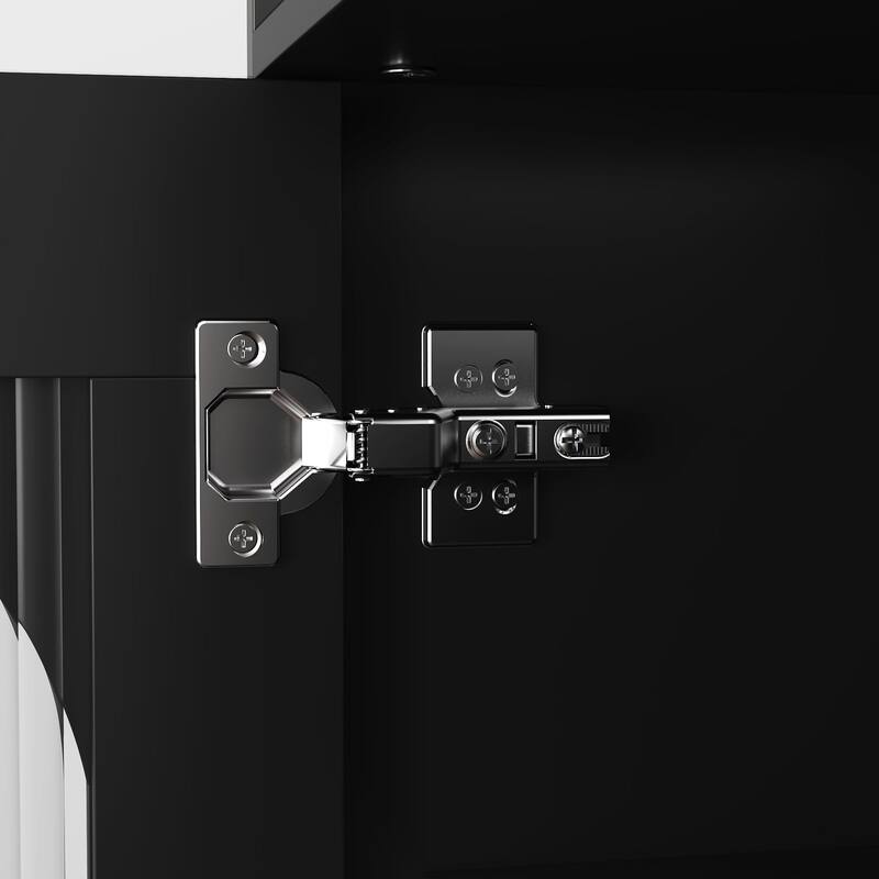 L-Shaped Shoe Storage Bench with Padded Seat, Modern Organizer with Glass Door and Shelf