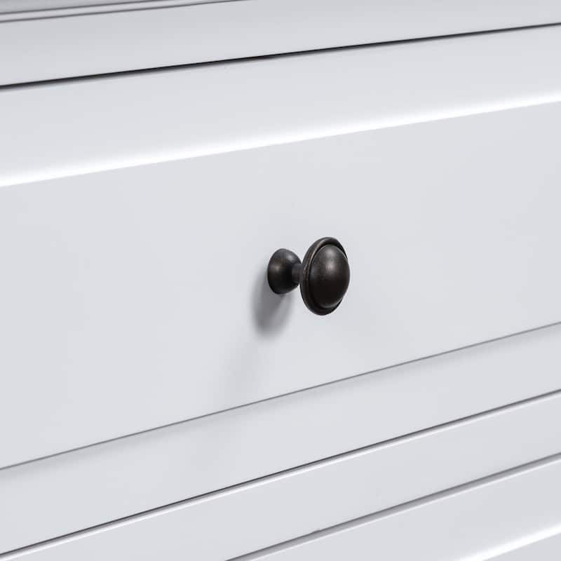 3-Drawer Nightstand Storage Wood Cabinet