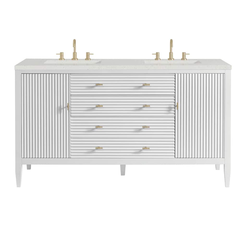 James Martin Vanities 485-V60D-3LDL Myrrin 60" Double Basin Wood