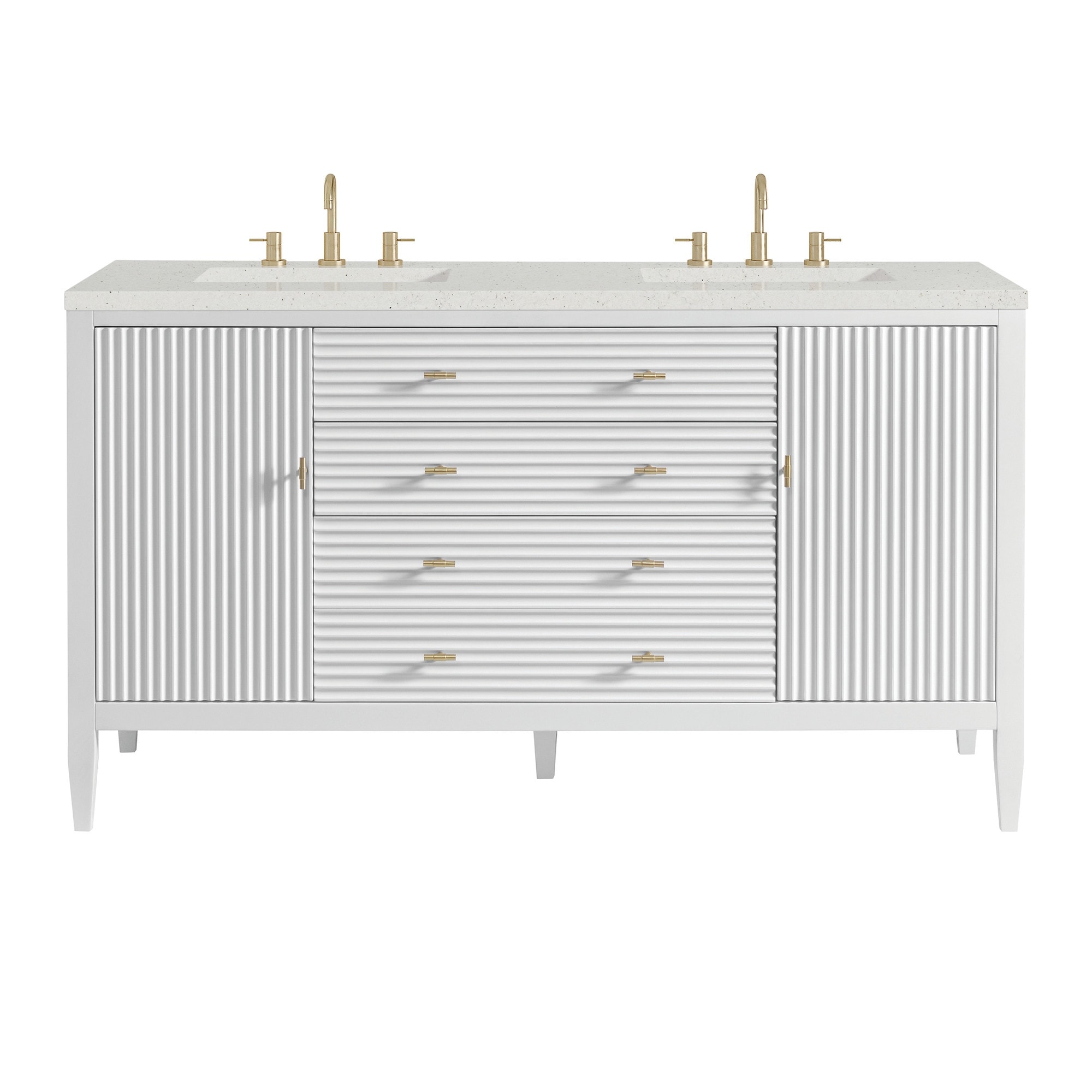 James Martin Vanities 485-V60D-3LDL Myrrin 60" Double Basin Wood