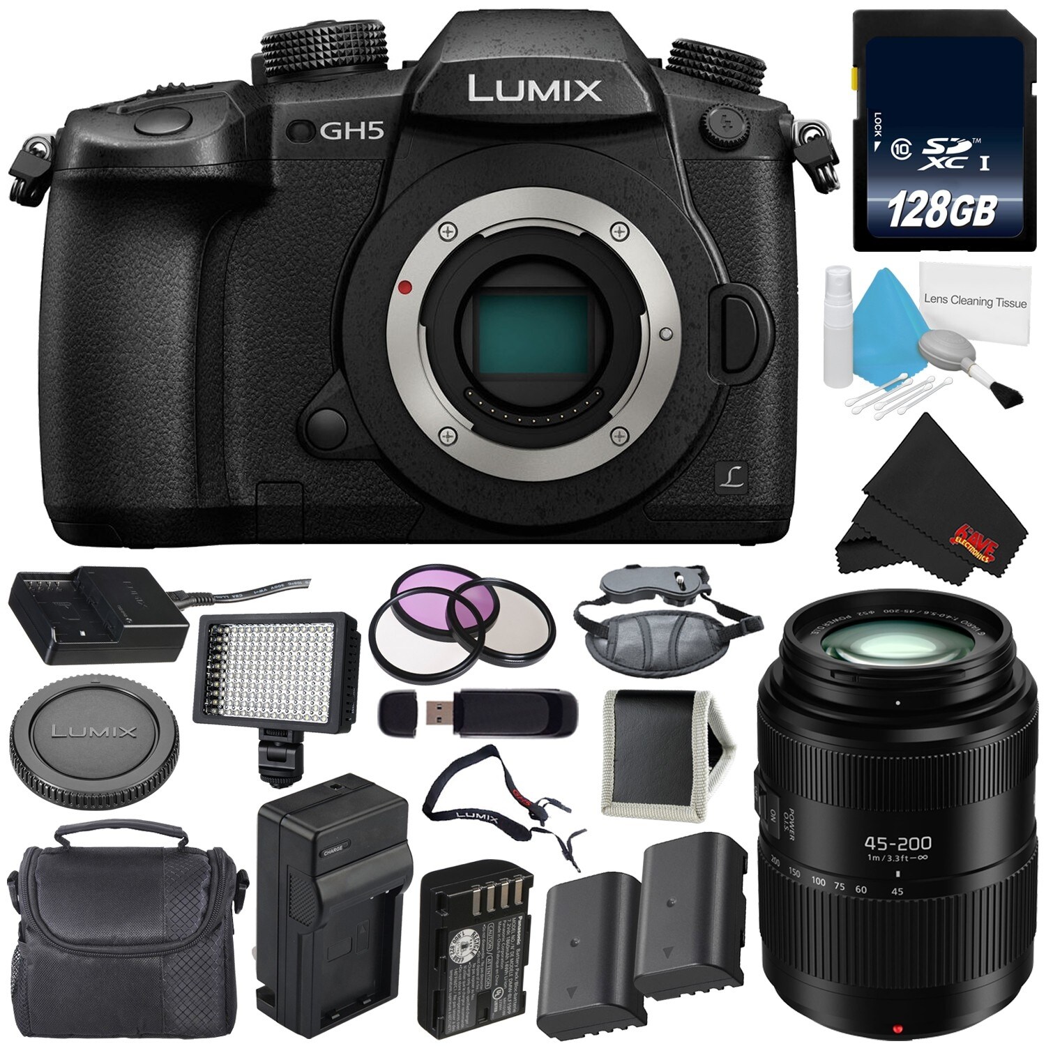 Panasonic Lumix Dc Gh5 Mirrorless Micro Four Thirds Digital Camera Body Only Panasonic Lumix G Vario 45 0mm Lens Bundle Overstock