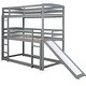 preview thumbnail 5 of 13, Adjustable Solid Pine Triple Bunk Bed with Ladder and Slide