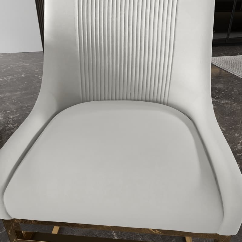 SEYNAR Contempoary Velvet Dining Chair with Metal Frame Legs, set of 2