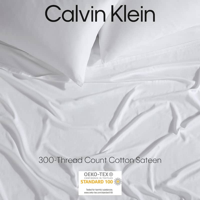 Calvin Klein Pearl Edge Cotton Sateen Sheet Set