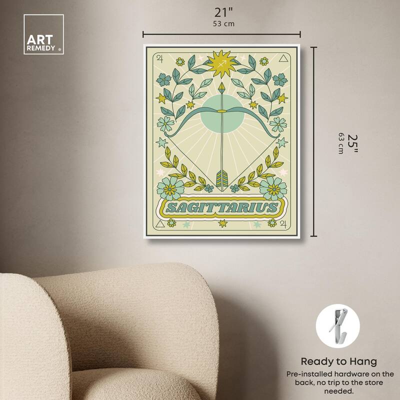 Sagittarius Stars Card Canvas by Art Remedy