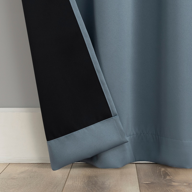 Sun Zero Aria 2-pack Magnetic Closure Theater Grade Total Blackout Back Tab 2-Piece Curtain Panel Pair