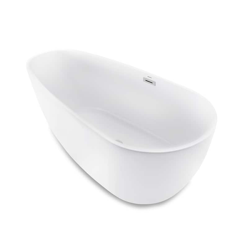 Swiss Madison Monaco 67" Free Standing Acrylic Tub with Center Drain - White