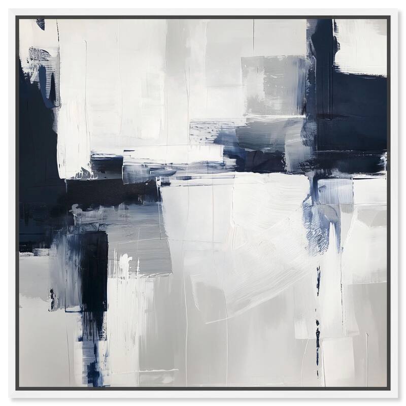 Porcelain Blue on White II Canvas by Art Remedy - White - 30" x 30"