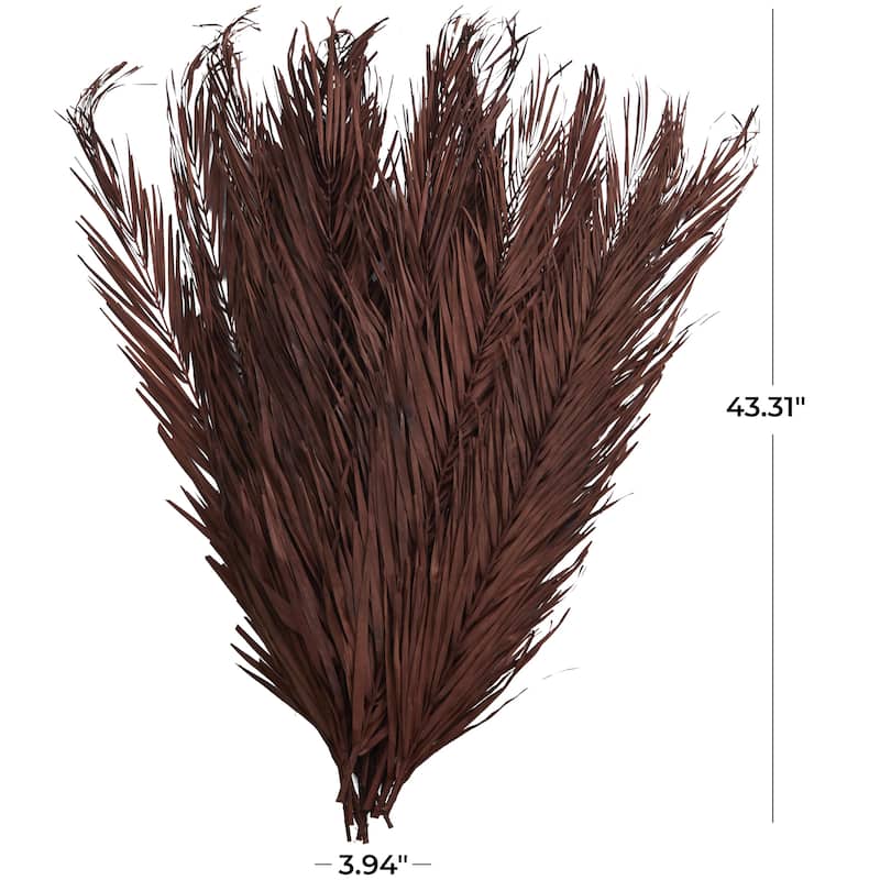 Dried Plant Palm Leaves Tall Home Decor Natural Foliage with Grass - Light Brown, Dark Brown, Green - Roche River Decor