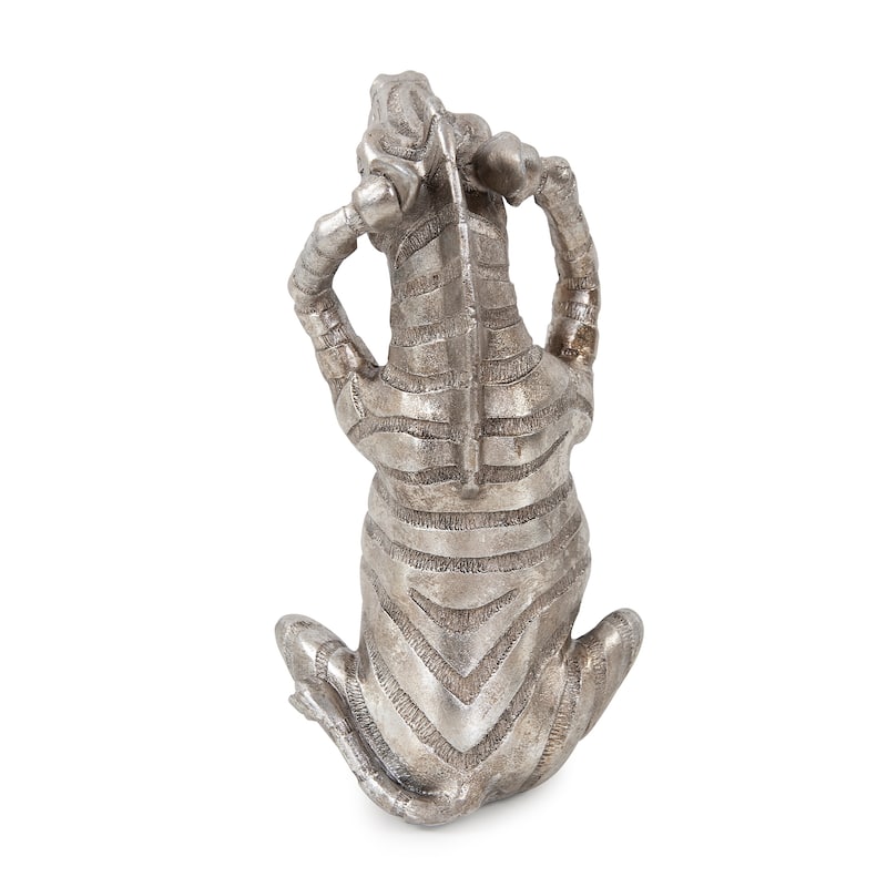 Allan Andrews See No Evil, Speak No Evil, Hear No Evil Silver Zebra Sculpture - 9"H