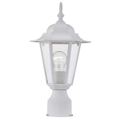 1-Light Outdoor Post Lantern Fixture E26 Exterior Lamp for Yard Patio