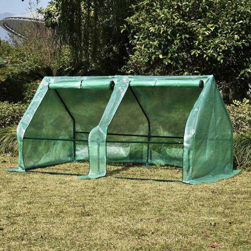 Outsunny Outdoor Portable Flower Plant Garden Greenhouse Kit - 6' x 3' x 3'