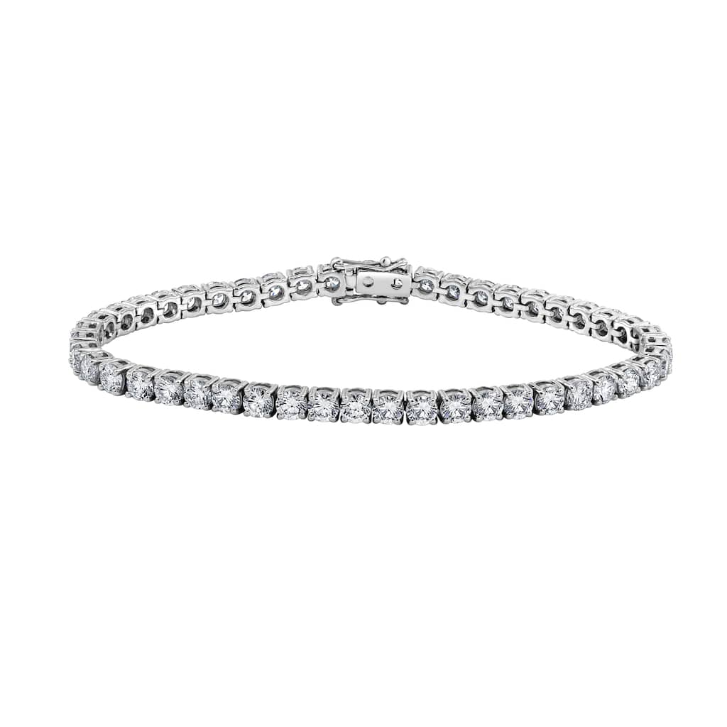 Auriya 14K Gold Lab Grown Round Diamond Tennis Bracelet 2.00 to 20.00 ct. tw. (E-F VS)