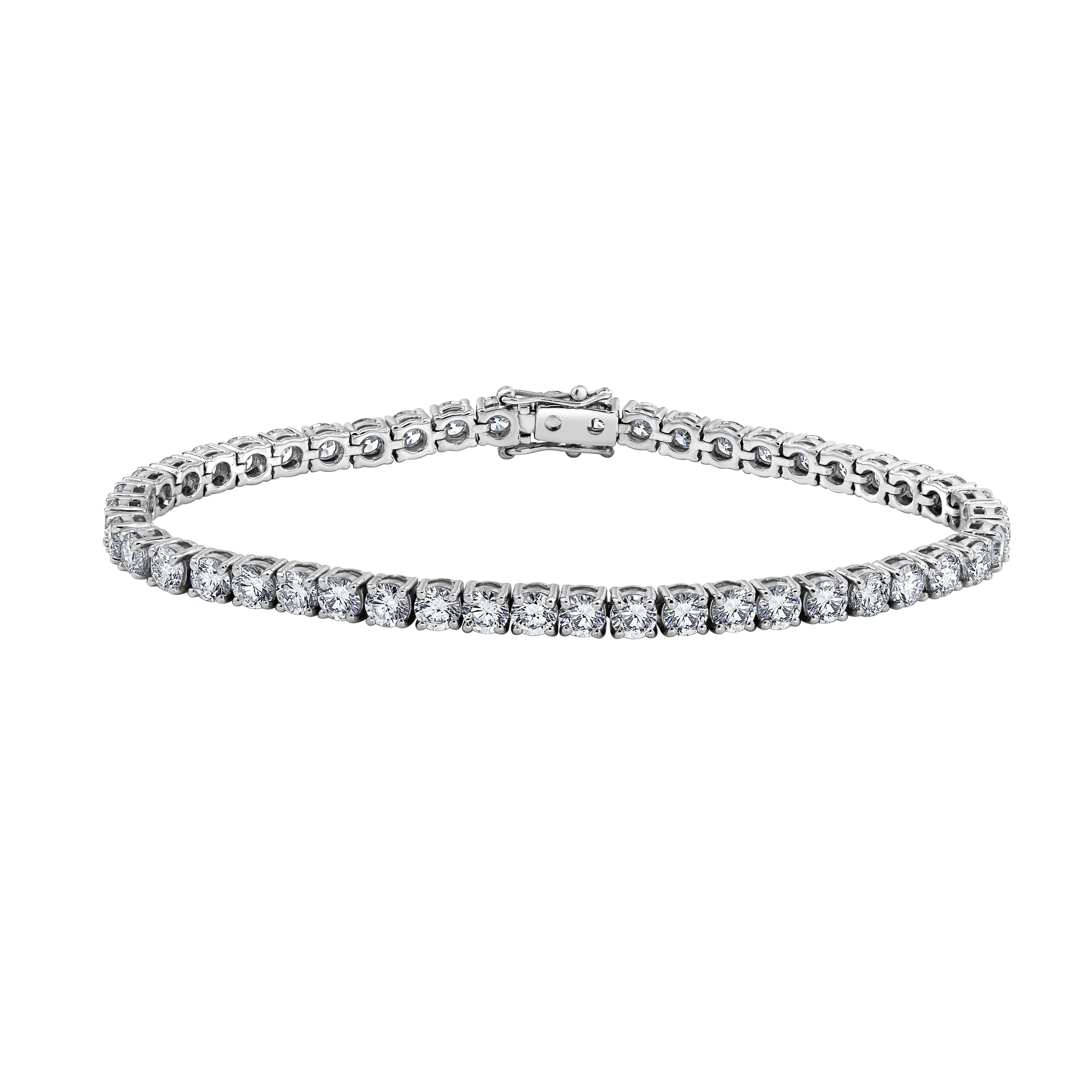 Auriya 14K Gold Lab Grown Round Diamond Tennis Bracelet 2.00 to 20.00 ct. tw. (E-F VS)