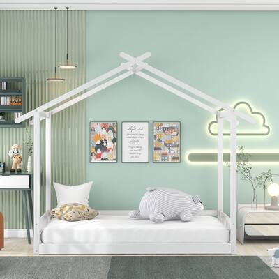 Extending House Bed Wooden Daybed