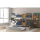 preview thumbnail 42 of 41, Contemporary Full over Full Bunk Bed with Twin Size Trundle and Built-in Ladder, Save Space or Split Into 2 Beds