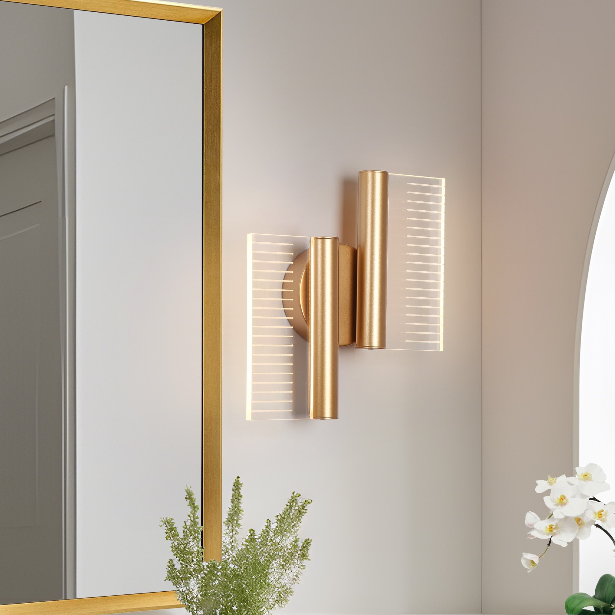 Decorative gold on sale wall sconces