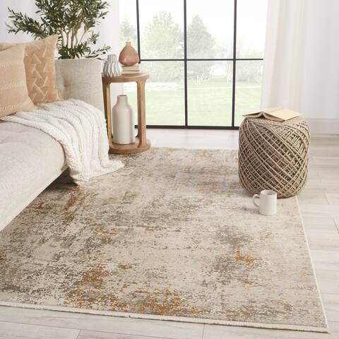 Lyford Abstract Gray/ Gold Area Rug