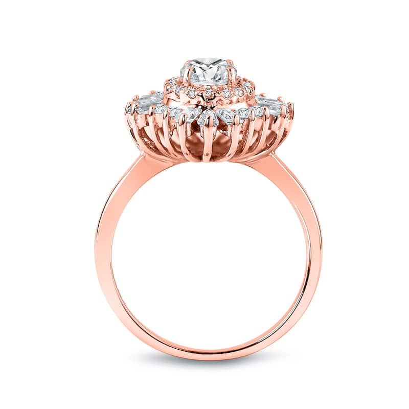Auriya 14k Gold 1 1/4ctw Ballerina Halo Oval Diamond Engagement Ring Certified (H-I, SI1-SI2)
