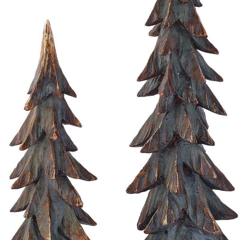17.5-23" Resin Highlands Tree Set of 2