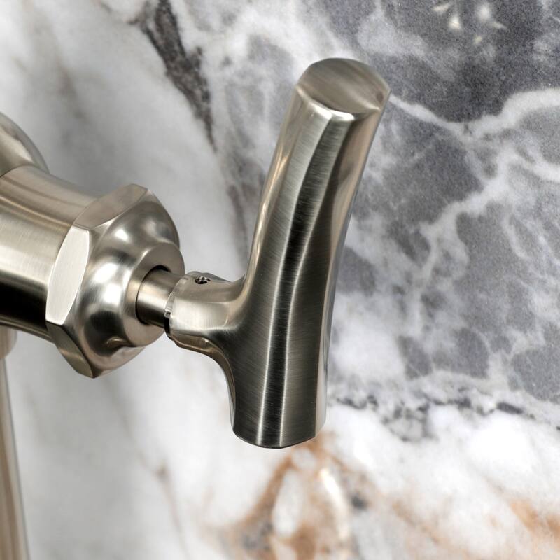 Kingston Brass Hallerbos Single-Handle 1-Hole Deck Mount Bathroom Faucet with Drain