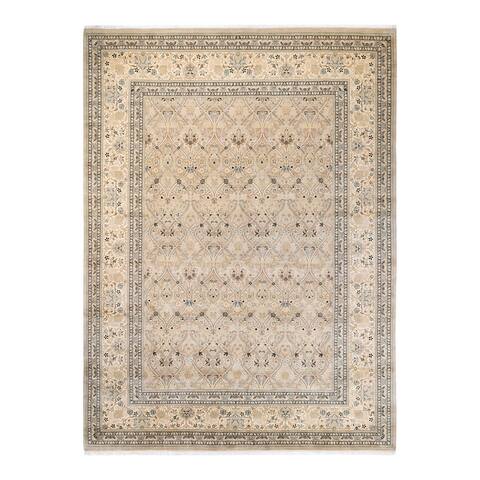 Overton Mogul, One-of-a-Kind Hand-Knotted Area Rug - Ivory, 9' 1" x 12' 3" - 9' 1" x 12' 3"