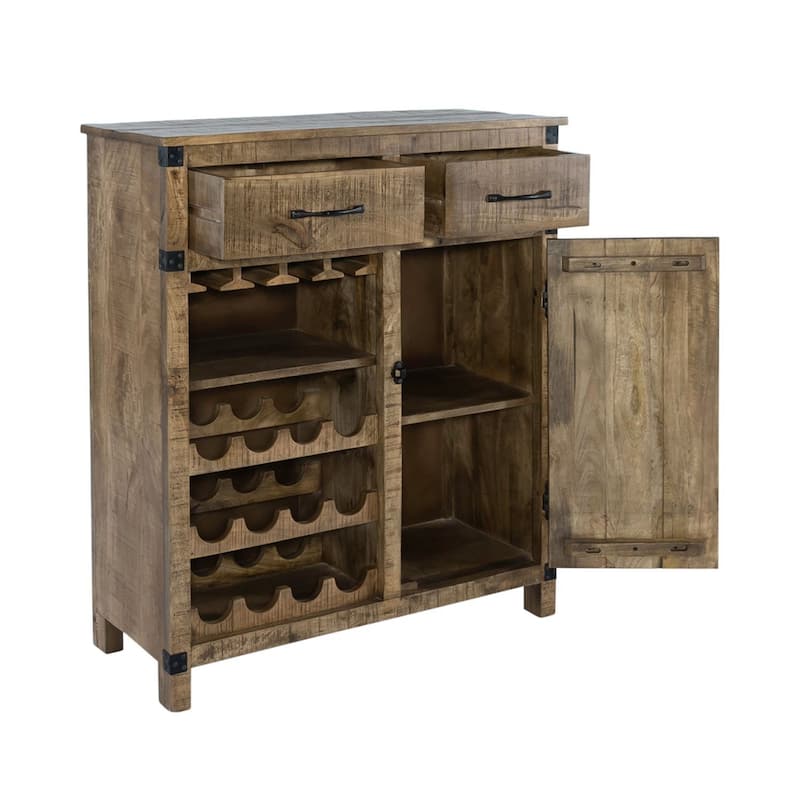 Emerson Weathered Honey Wine Accent Cabinet