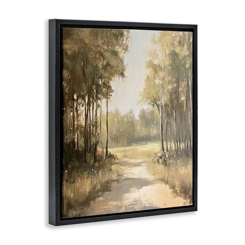 Stupell To The Woods Pathway Framed Floater Canvas Wall Art Design By Petal Prints Design
